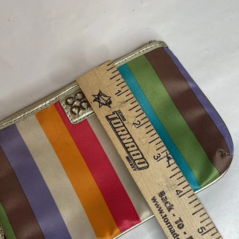 Coach Julia Legacy Stripe Wristlet Special Edition Gold Cs